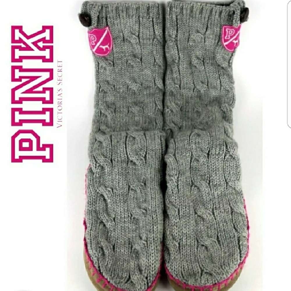 😍VS pink slipper booties